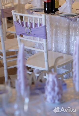 Банты на стулья на свадьбу из фатина