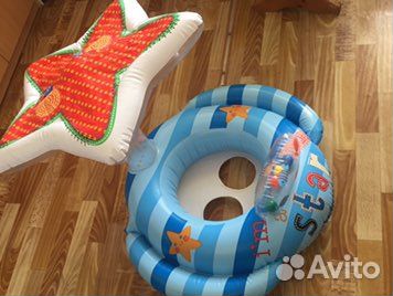 Надувной круг для малышей с зонтиком