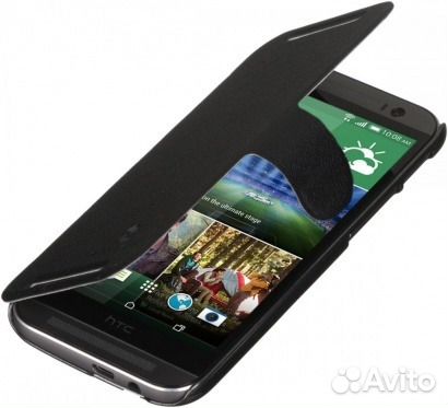 Чехол-книжка на HTC One M8 (Качественный) черный