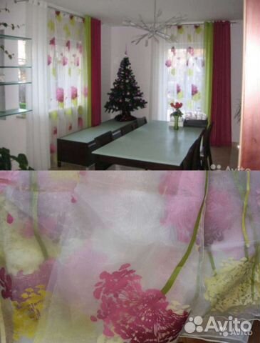 Органза с яркими цветами(Испания)цена за (2,8м+3м)