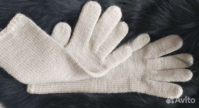 Перчатки вязаные женские / вручную