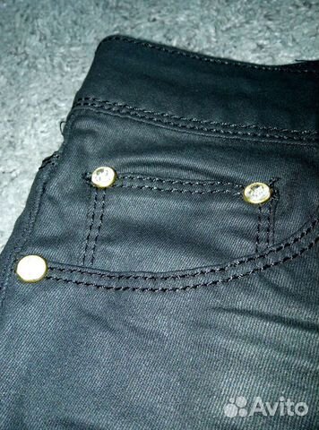 Юбка джинсовая с напылением под кожу