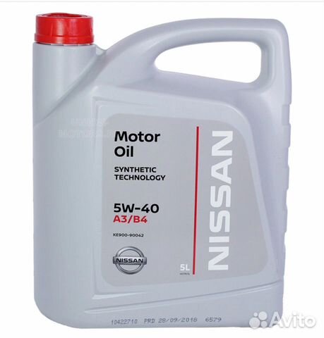 Моторное масло nissan Motor Oil SAE 5W-40