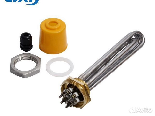 Тэн 3 кВт кламп 2”, резьба DN40, нержавеющая сталь