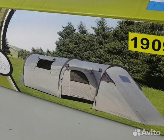 Палатка 4х местная с тамбуром и навесом