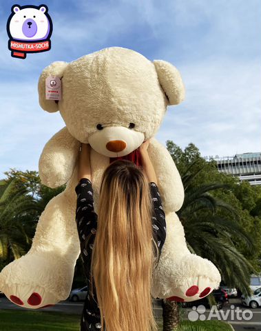 Большие плюшевые медведи, акулы, панды c доставкой