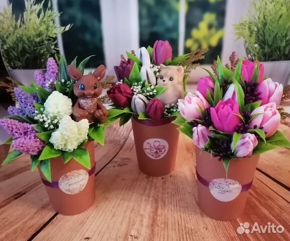 Букет из мыла ручной работы