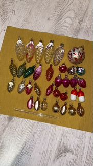 Ёлочные игрушки набор стекло