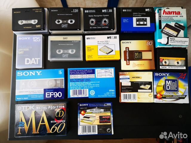 Дат кассеты,аудио кассеты,MD дискеты фирмы Sony