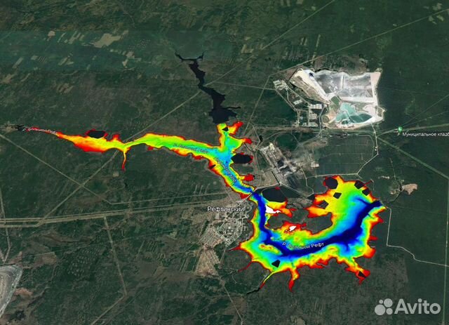 Карта глубин рефтинского водохранилища свердловской области подробная