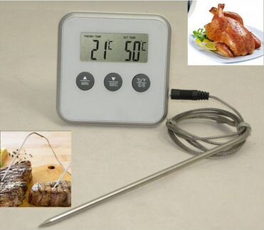 Кухонный электронный таймер-термометр со щюпом