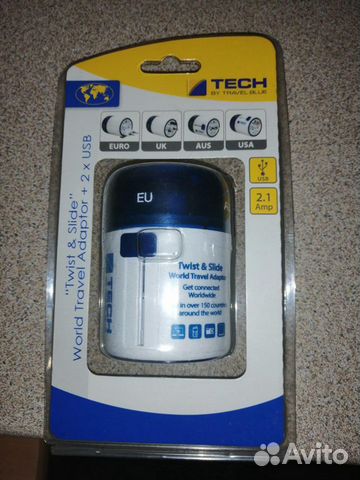 Адаптер под разные розетки Tech Twist Slide Б-2