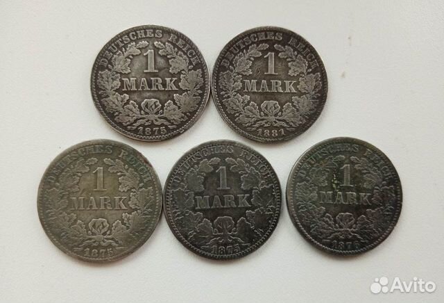 1 марка Германия серебро