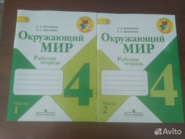 Рабочие тетради Окр мир 4 класс 2 шт купить в Брянске | Личные вещи | Авито