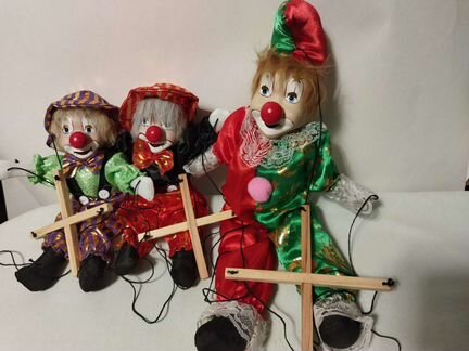 Кукла марионетка клоун