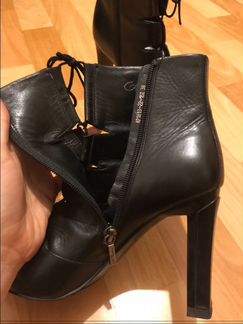 Кожаные ботинки на шнуровке