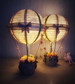 Цветы шары светильники