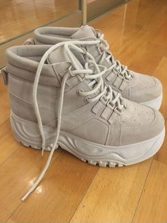 Новые кожаные замшевые кроссовки, ботинки Zara 38