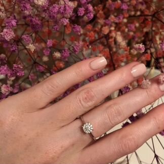 Комплект из серебра кольцо+серьги