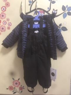 Зимний комплект для мальчика куртка+полукомбинезон