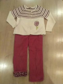 Детский костюм: утеплённые брюки и кофта, р. 116