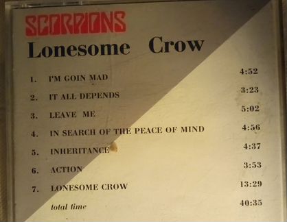 CD. Scorpions. Lonesome Crow(дебютный альбом)
