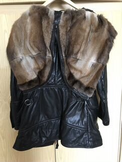 Женское кожаное пальто