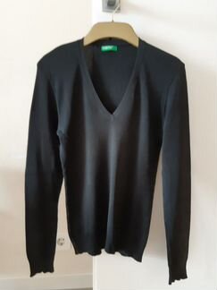Пуловер черный, р.S(42-44) Benetton Италия