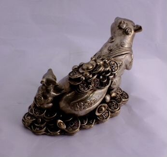 Мышь - Китайская статуэтка из Бронзы, *ru 585