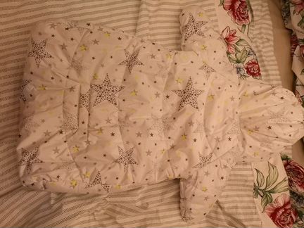 Конверт детский зимний Barkito, белый с рисунком