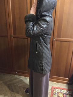 Кожаное пальто