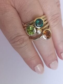 Сет из 5 золотых колец