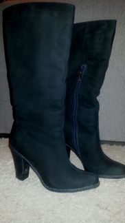 Сапоги зимн. на каблуке, Эконика, отличное состоян