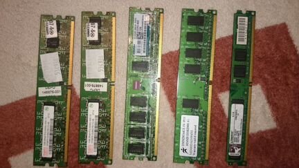 Память для компьютера 1GB DDR2 - 5 шт