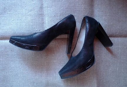 Черные туфли р.33 (ручная работа / Селицкая) новые