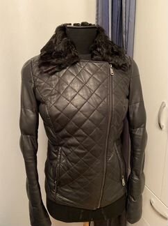 Куртка кожаная женская с мехом