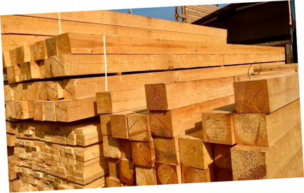 Брус обрезной 100х200х6000, свежий