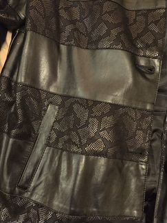 Пальто женское кожаное