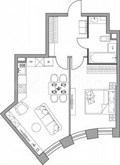 Квартира-студия, 47.8 м², 13/39 эт.