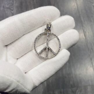 Серебряная подвеска «Хиппи» с фианитами
