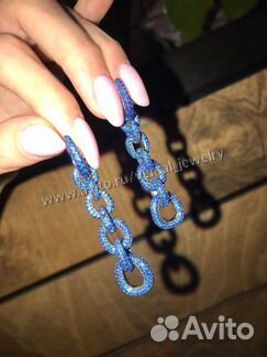 Серебряные серьги Damiani