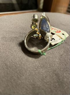 Кольцо серебряное с натуральными камнями