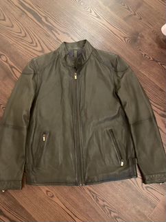 Мужская кожаная куртка massimo dutti. Оригинал