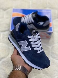 Кроссовки New Balance 574 замшевые синие