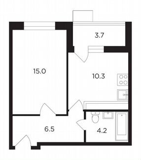 1-к квартира, 37.8 м², 16/19 эт.