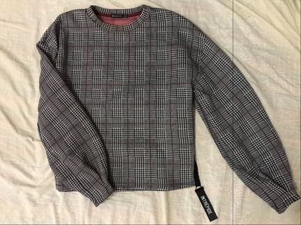 Блуза в клетку Stradivarius