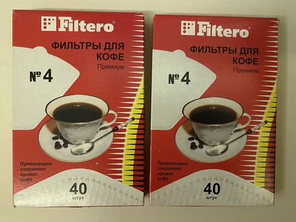 Фильтры для кофе белые Filtero