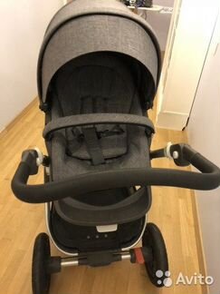 Коляска stokke trailz 2 в 1 black melange