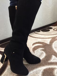 Сапоги еврозима замшевые 38 размер (маломерки - на