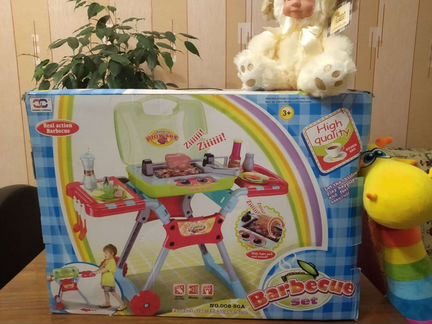 Барбекю для детей, детская кухня игрушечная. Новая